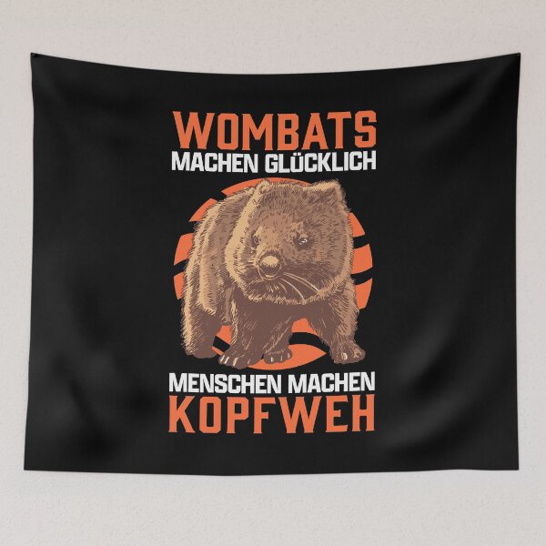 Item preview, Wombat headache marsupial australia travel saying designed and sold by madgrfx.