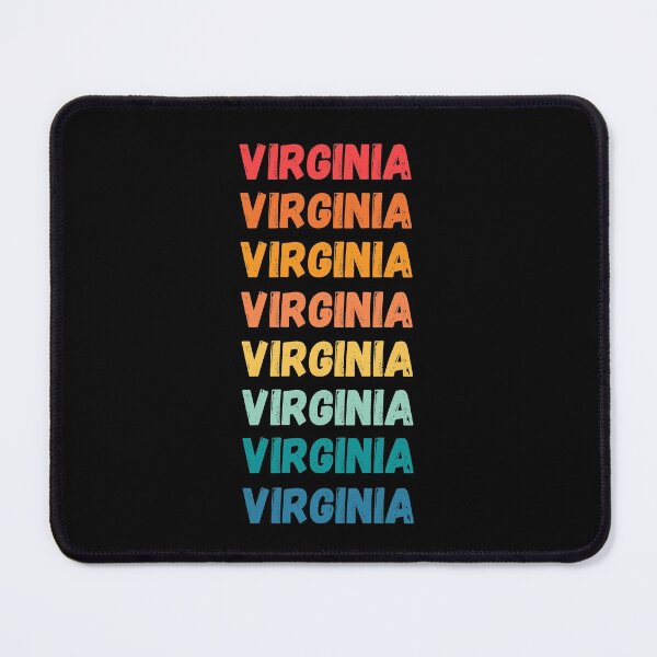 Item preview, VIRGINIA - repeated retro vintage sunset colors with a distressed design effect Graphic T-Shirt | Essential T-shirt designed and sold by printdot.