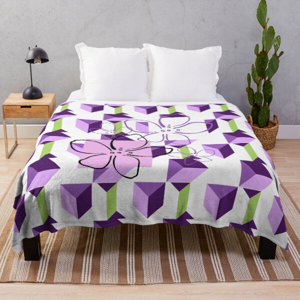 Item preview, Wild Orchid Flowers in Geometric Acorn Pattern designed and sold by Dreams of Dubai.