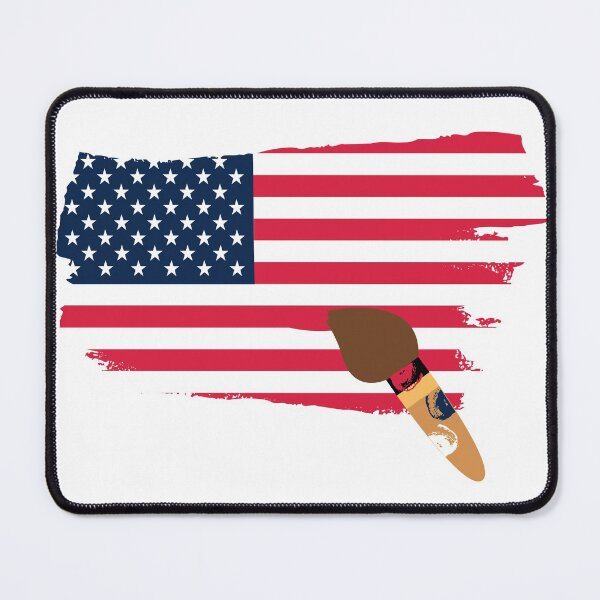Item preview, American Flag Water Color Painting with Painting brush designed and sold by SheetalMourya.