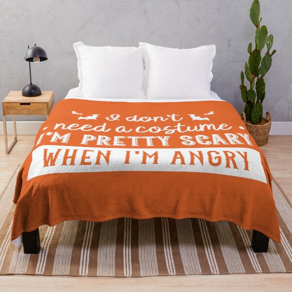 Item preview, I Don't Need a Costume, I'm Pretty Scary When I'm Angry (Orange BG) designed and sold by FilipeFerreira.