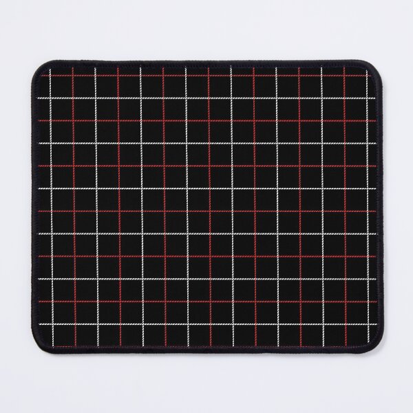 Item preview, Tattersall Windowpane Check Plaid (black/white/red) designed and sold by Design Minds Boutique.