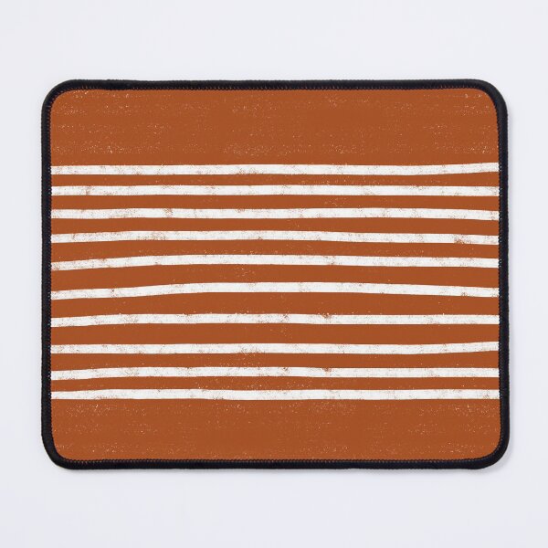 Item preview, Minimalist Hand Drawn Stripes Pattern (white/burnt orange) designed and sold by Design Minds Boutique.