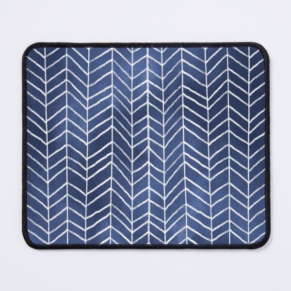 Item preview, Navy Blue Watercolor Herringbone Pattern (navy blue/white) designed and sold by Design Minds Boutique.