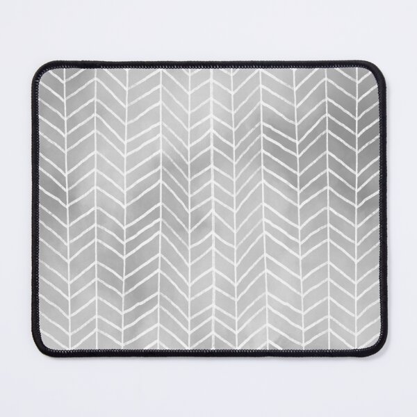 Item preview, Gray Watercolor Herringbone Pattern (white/gray) designed and sold by Design Minds Boutique.