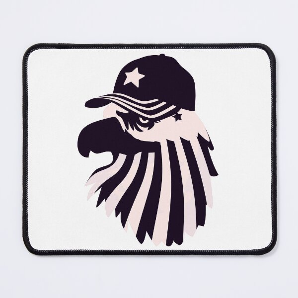 Item preview, Black & White American Flag Eagle waring Black & white American flag cap designed and sold by SheetalMourya.