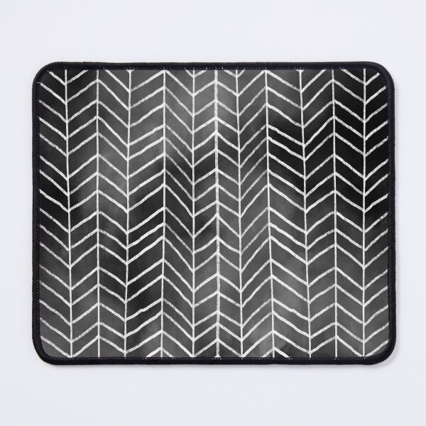 Item preview, Watercolor Herringbone Pattern (white/black) designed and sold by Design Minds Boutique.