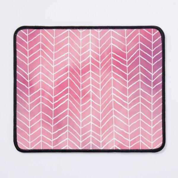 Item preview, Pink Watercolor Herringbone Pattern (pink/white) designed and sold by Design Minds Boutique.