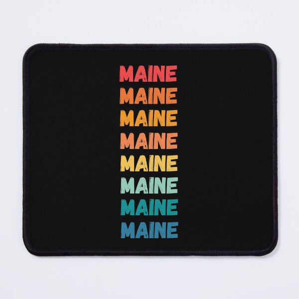 Item preview, MAINE - repeated retro vintage sunset colors with a distressed design effect Graphic T-Shirt | Essential T-shirt designed and sold by printdot.