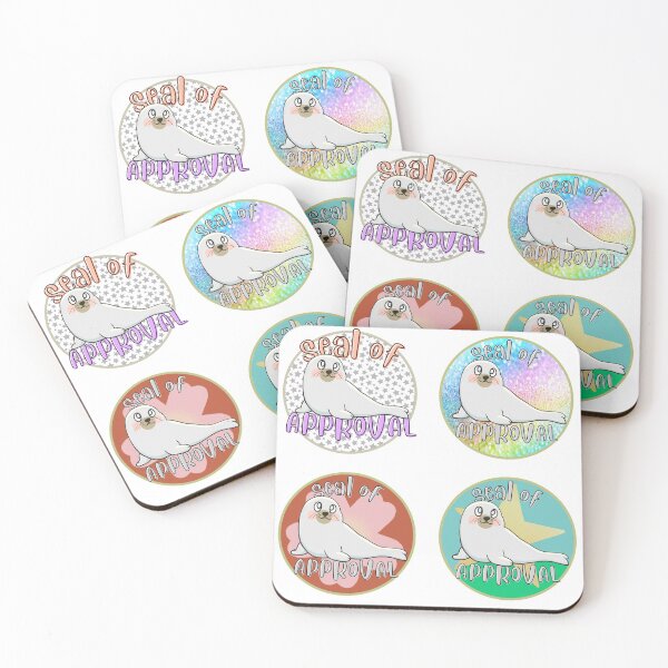 Item preview, Seal Of Approval 4 Pack - Cute and Funny Seal Pup designed and sold by ViewerEqualsPhoton.