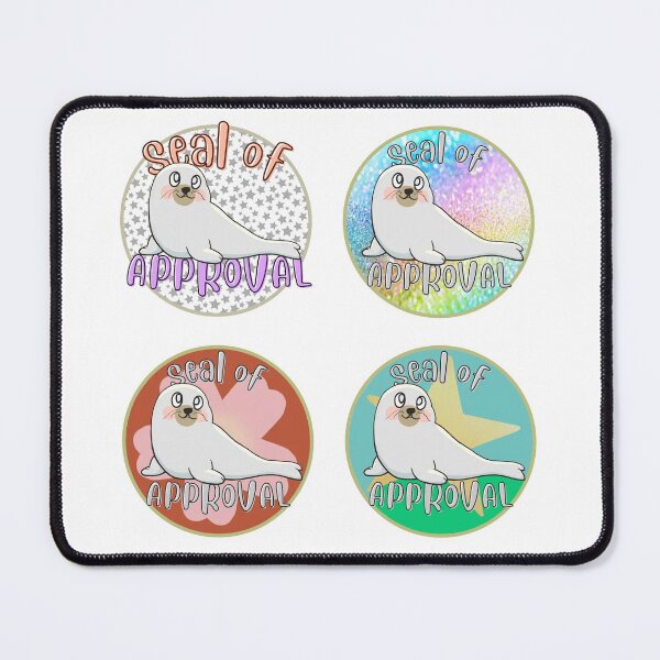 Item preview, Seal Of Approval 4 Pack - Cute and Funny Seal Pup designed and sold by ViewerEqualsPhoton.