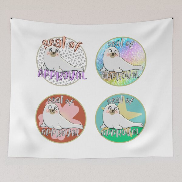 Item preview, Seal Of Approval 4 Pack - Cute and Funny Seal Pup designed and sold by ViewerEqualsPhoton.