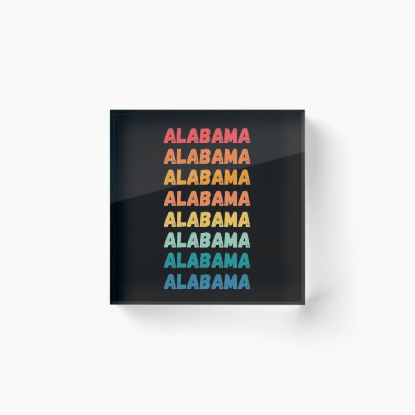 Item preview, ALABAMA - repeated retro vintage sunset colors with a distressed design effect Graphic T-Shirt | Essential T-shirt designed and sold by printdot.