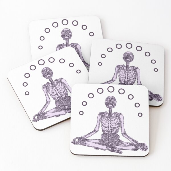 Item preview, Yoga Meditating Skeleton designed and sold by ghazalish.