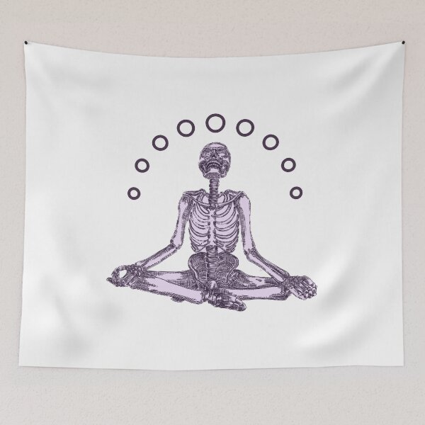 Item preview, Yoga Meditating Skeleton designed and sold by ghazalish.