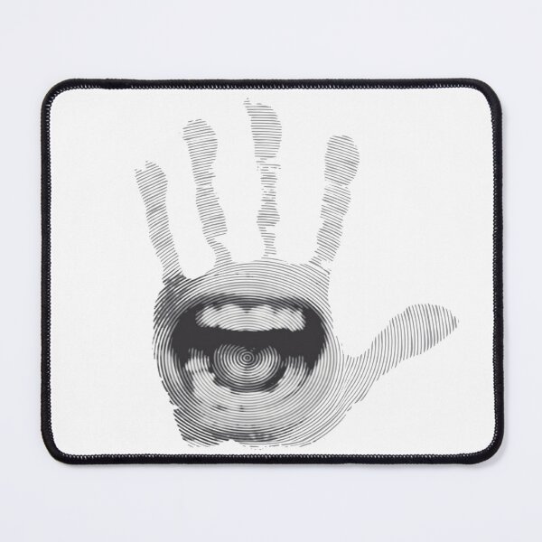 Item preview, Black White Open Mouth on a Human Palm designed and sold by WearWolfDesigns.