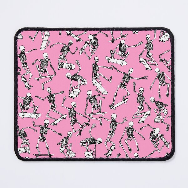 Artikelvorschau, Skateboarding Skater Goth Skeletons Halloween Pattern Pink entworfen und verkauft von GrandeDuc.
