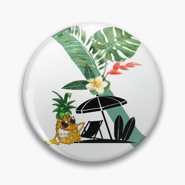 Item preview, A pineapple relaxes at the beach designed and sold by Karine Dupras.