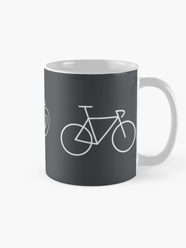 Thumbnail 3 of 6, Coffee Mug, Cyclist Routine Sleep Coffee Ride Repeat White designed and sold by RabeDesigns.