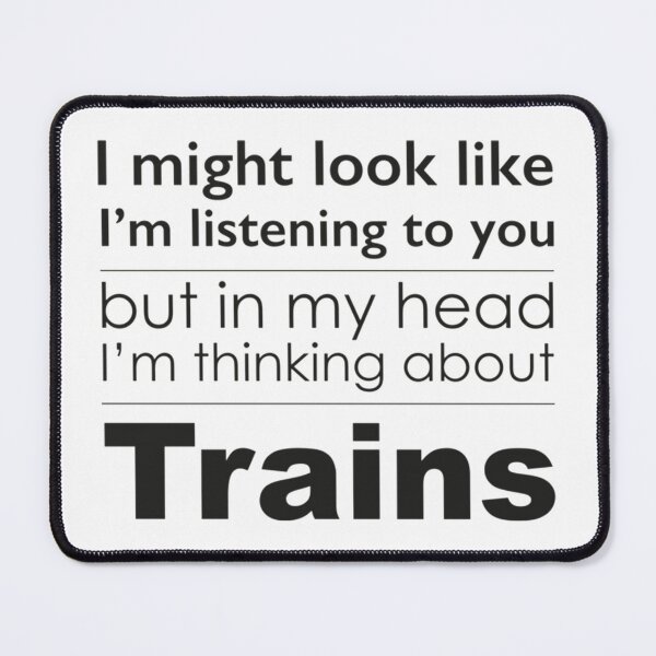 Item preview, Listening, but thinking of Trains  designed and sold by UndertheMoonSVG.