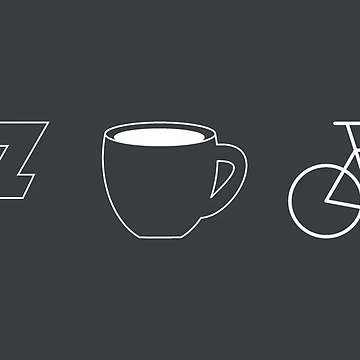Artwork thumbnail, Cyclist Routine Sleep Coffee Ride Repeat White by RabeDesigns