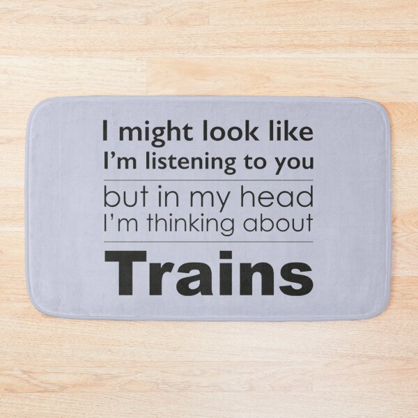 Item preview, Listening, but thinking of Trains  designed and sold by UndertheMoonSVG.