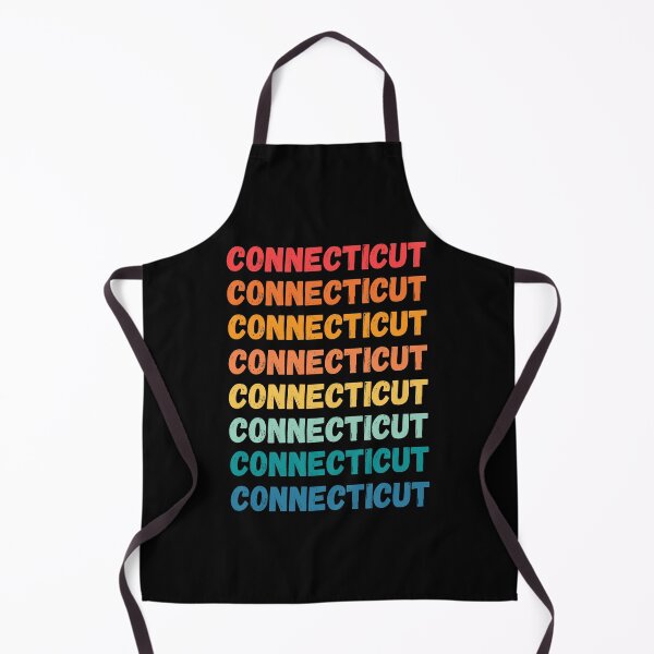 Aperçu de l'œuvre CONNECTICUT - couleurs rétro vintage du coucher du soleil répétées avec un effet de conception en détresse T-shirt graphique | T-shirt essentiel créée et vendue par printdot.
