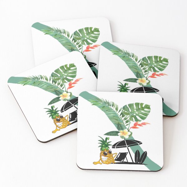 Item preview, A pineapple relaxes at the beach designed and sold by Karine Dupras.