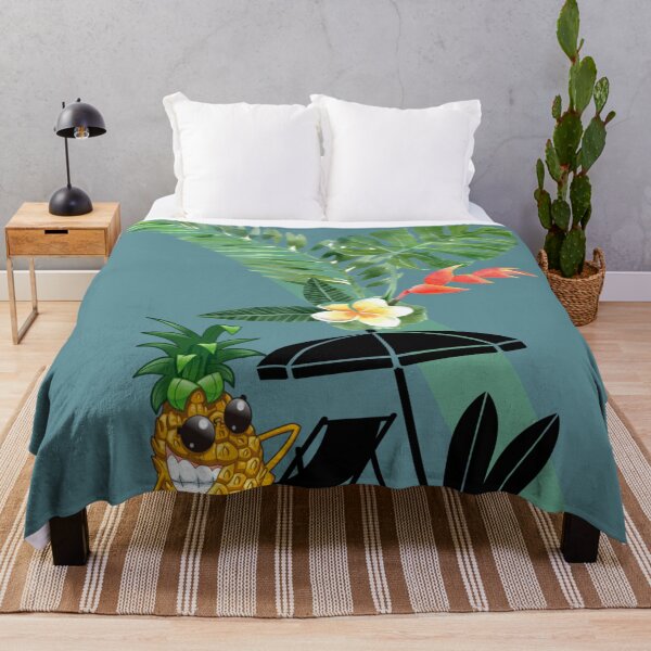 Item preview, A pineapple relaxes at the beach designed and sold by Karine Dupras.