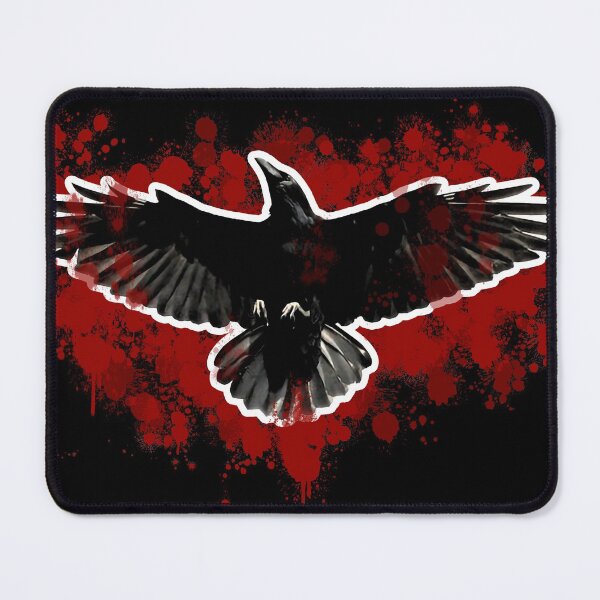 Item preview, Trash polka style raven cut out style- blood designed and sold by DarkDesign69.
