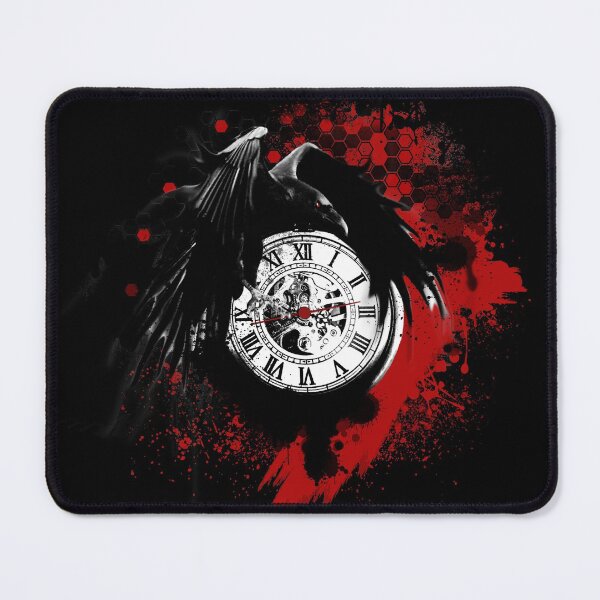 Item preview, Trash polka style raven and clock WHITE EDITION designed and sold by DarkDesign69.
