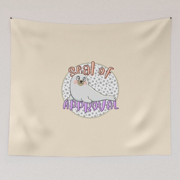Item preview, Seal Of Approval Stars -  Cute and Funny Animal Pun designed and sold by ViewerEqualsPhoton.