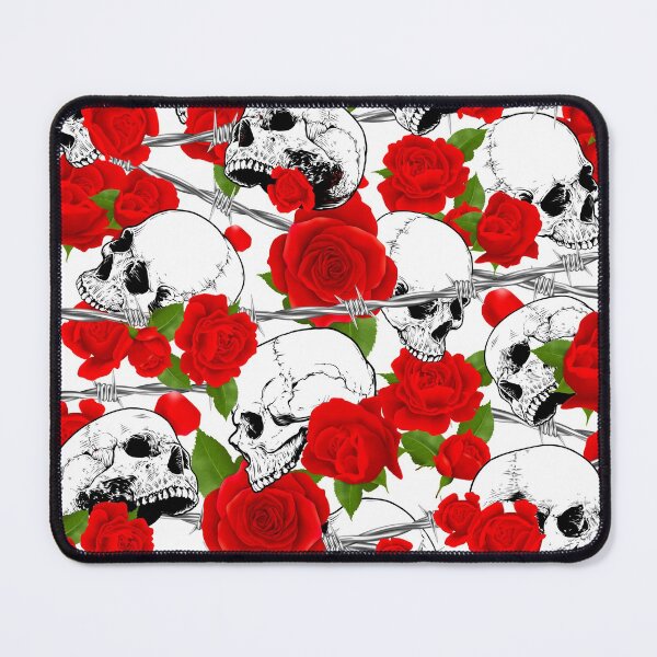 Artikelvorschau, Schädel und Rose Rockabilly Farbe entworfen und verkauft von DarkDesign69.