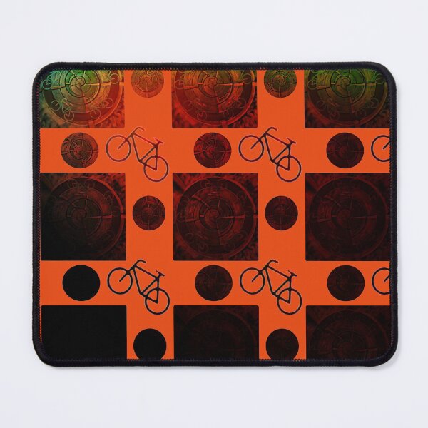 Item preview, Bicycles pattern with squares and circles - photo collage designed and sold by kikidu21.