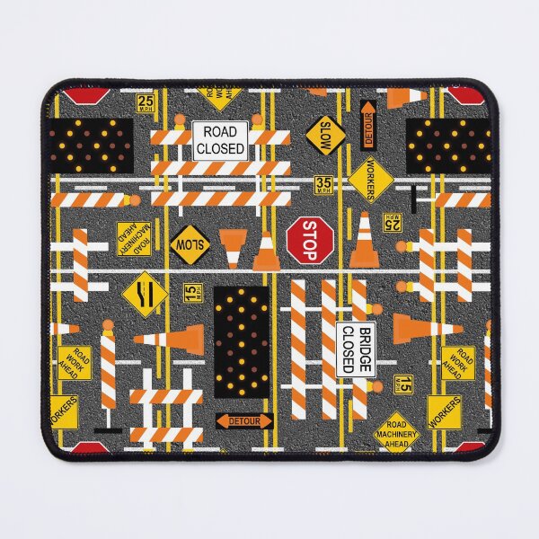 Item preview, Road Construction Signs designed and sold by WickedRefined - Nicole Demereckis.