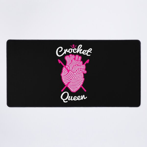 Item preview, Crochet Queen Crocheting Lover Anatomical Pink Yarn Heart designed and sold by GrandeDuc.