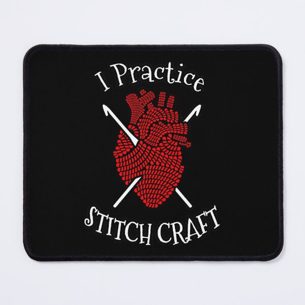 Item preview, I Practice Stitch Craft Crocheting Lover Anatomical Heart designed and sold by GrandeDuc.