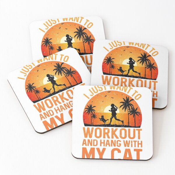 Item preview,  I JUST WANT TO WORKOUT AND HANG WITH MY CAT designed and sold by HASSANBADRI2050.