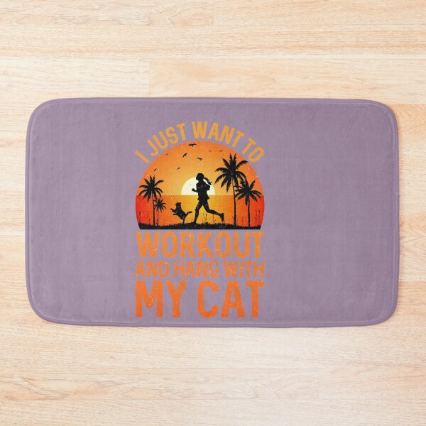 Item preview,  I JUST WANT TO WORKOUT AND HANG WITH MY CAT designed and sold by HASSANBADRI2050.