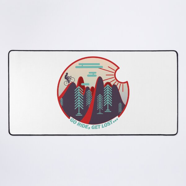 Item preview, Cyclist Climbing Hills Late Summer Colors designed and sold by RabeDesigns.