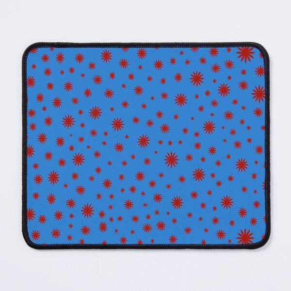Item preview, Starburst Pattern Red on Blue designed and sold by Rockett Graphics.