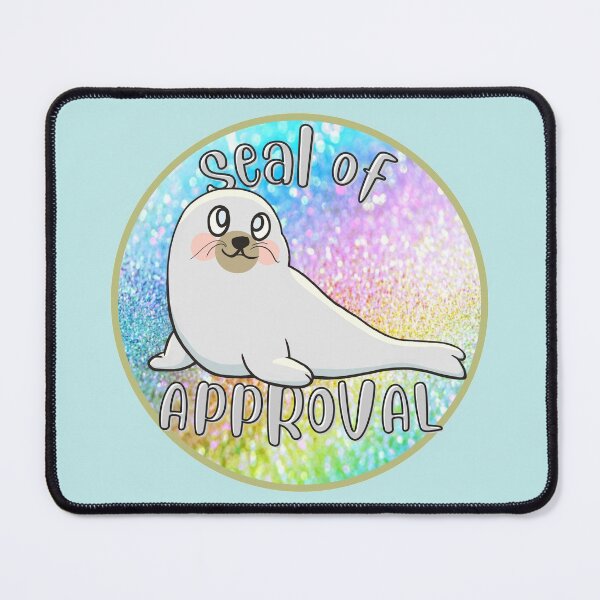 Item preview, Seal Of Approval Rainbow Glitter- Cute and Funny Animal Pun designed and sold by ViewerEqualsPhoton.