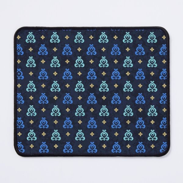 Item preview, Moroccan Fleur-de Lis in Gold & Blues designed and sold by ReesDesigns.
