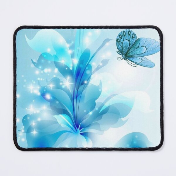 Item preview, Neon Blue Flower & Butterfly designed and sold by ReesDesigns.