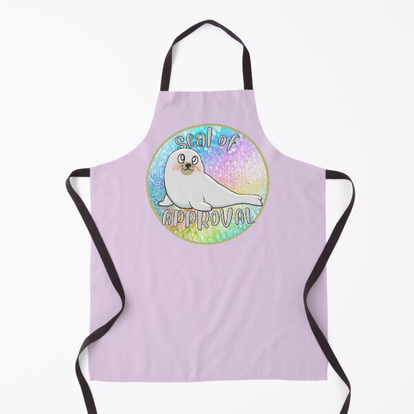 Item preview, Seal Of Approval Rainbow Glitter Pink-  Cute and Funny Animal Pun designed and sold by ViewerEqualsPhoton.