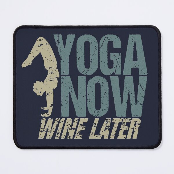 Item preview, Yoga now wine later retro saying design designed and sold by brunsch-print.