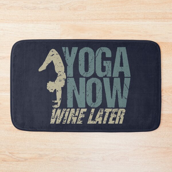 Item preview, Yoga now wine later retro saying design designed and sold by brunsch-print.