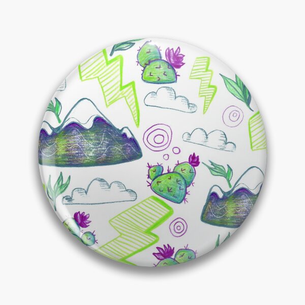 Item preview, Ilustración de patrón de montaña, iluminación, cactus y nubes transparente designed and sold by tessakatecreate.