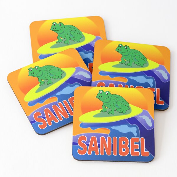 Item preview, COOL Chillin Frog DUDE Surfing on SANIBEL designed and sold by EdwardMonet.
