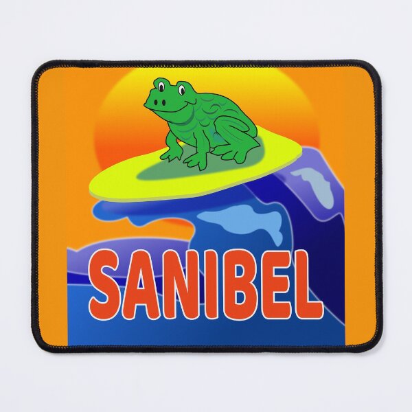 Item preview, COOL Chillin Frog DUDE Surfing on SANIBEL designed and sold by EdwardMonet.